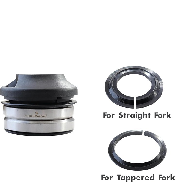 DJC Components DJC Bike Integrated Cable Routing Threadless Headset 52mm Inner Line Bearing Headset for Straight and Tapered Fork (Nylon Cap) - Image 3